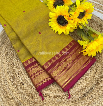 Kanchi Cotton Saree - Butta Design VVKCS008