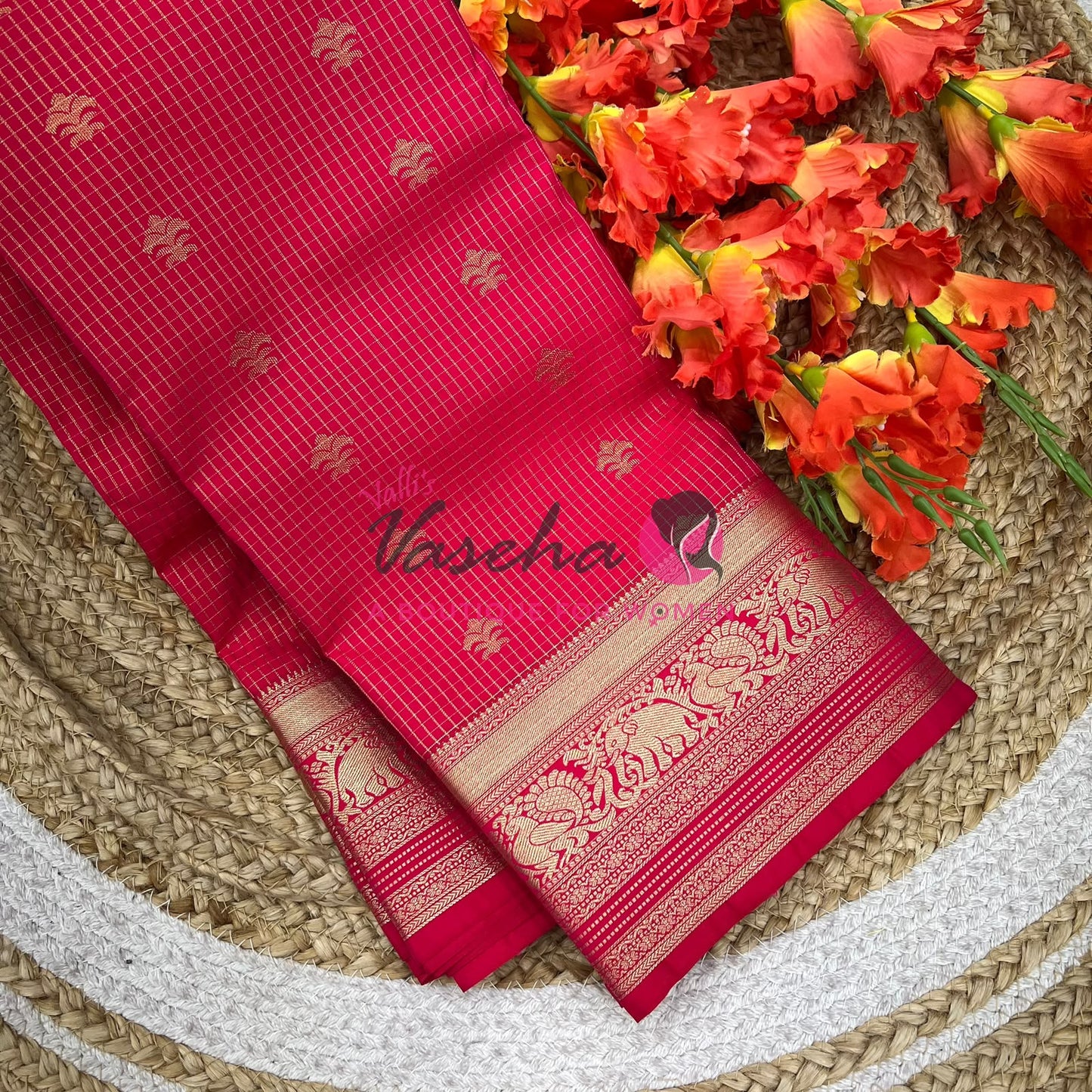 Semi Kanchi Silk - Vairavoosi Butta - VVSKS004