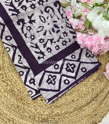 Pure Soft Mul Mul Cotton Sarees - Hand Block Prints - VVMMC006