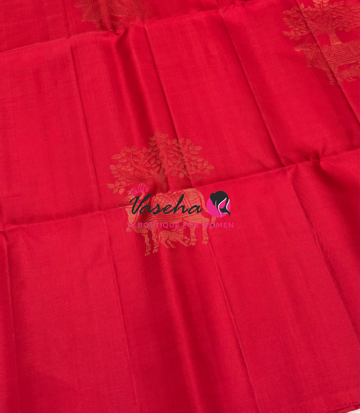 Pure Soft Silk Saree  - Border Less  - Red Shade - VVPSS102