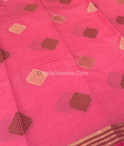 Semi Tussar Silk Saree -  Dark Peach shade - VVSTS016