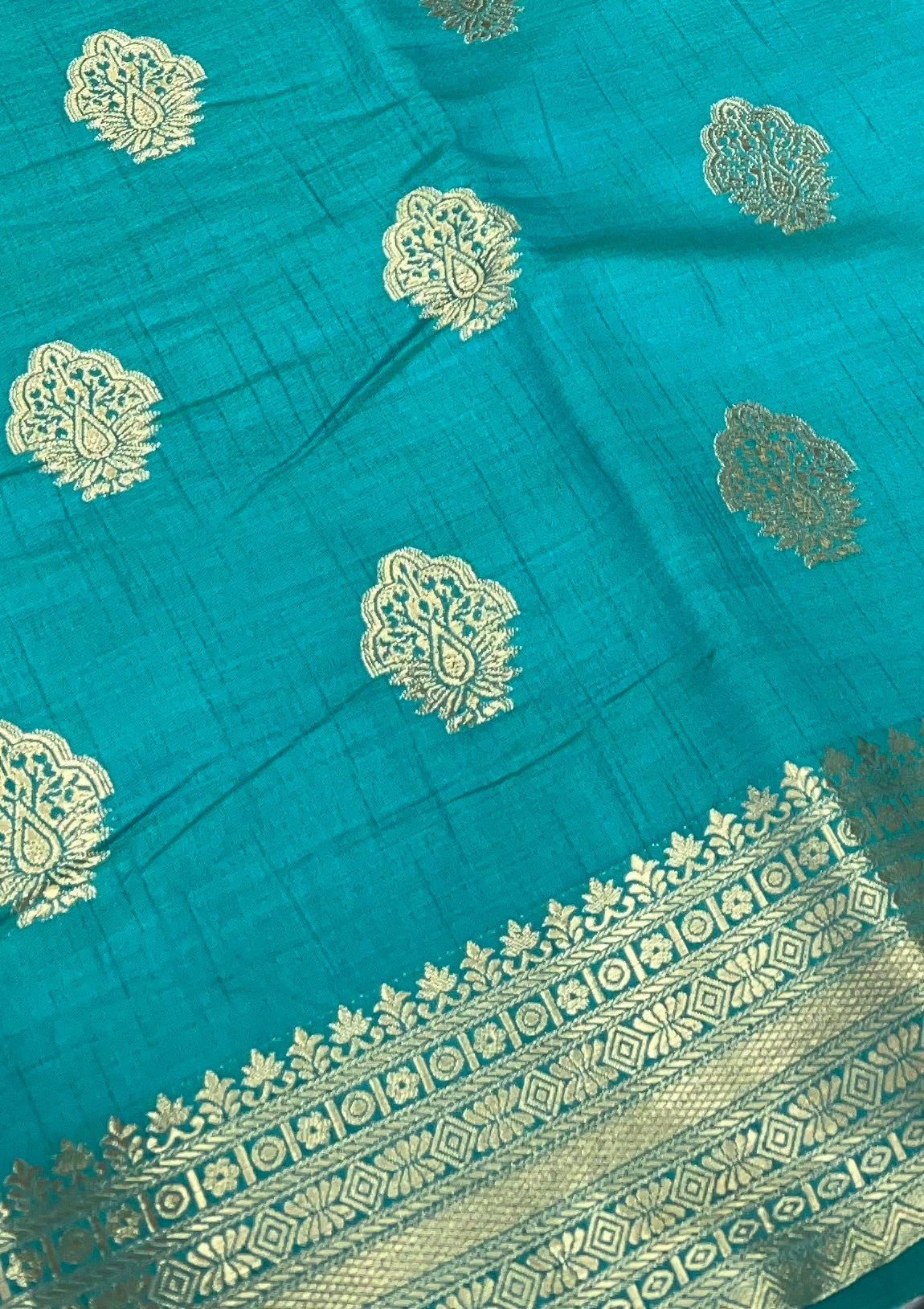 Semi Tussar Silk Saree - Blue Shade - VVSTS008