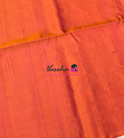 Pure Soft Silk Saree - Pink & Peachish Orange - VVPSS091