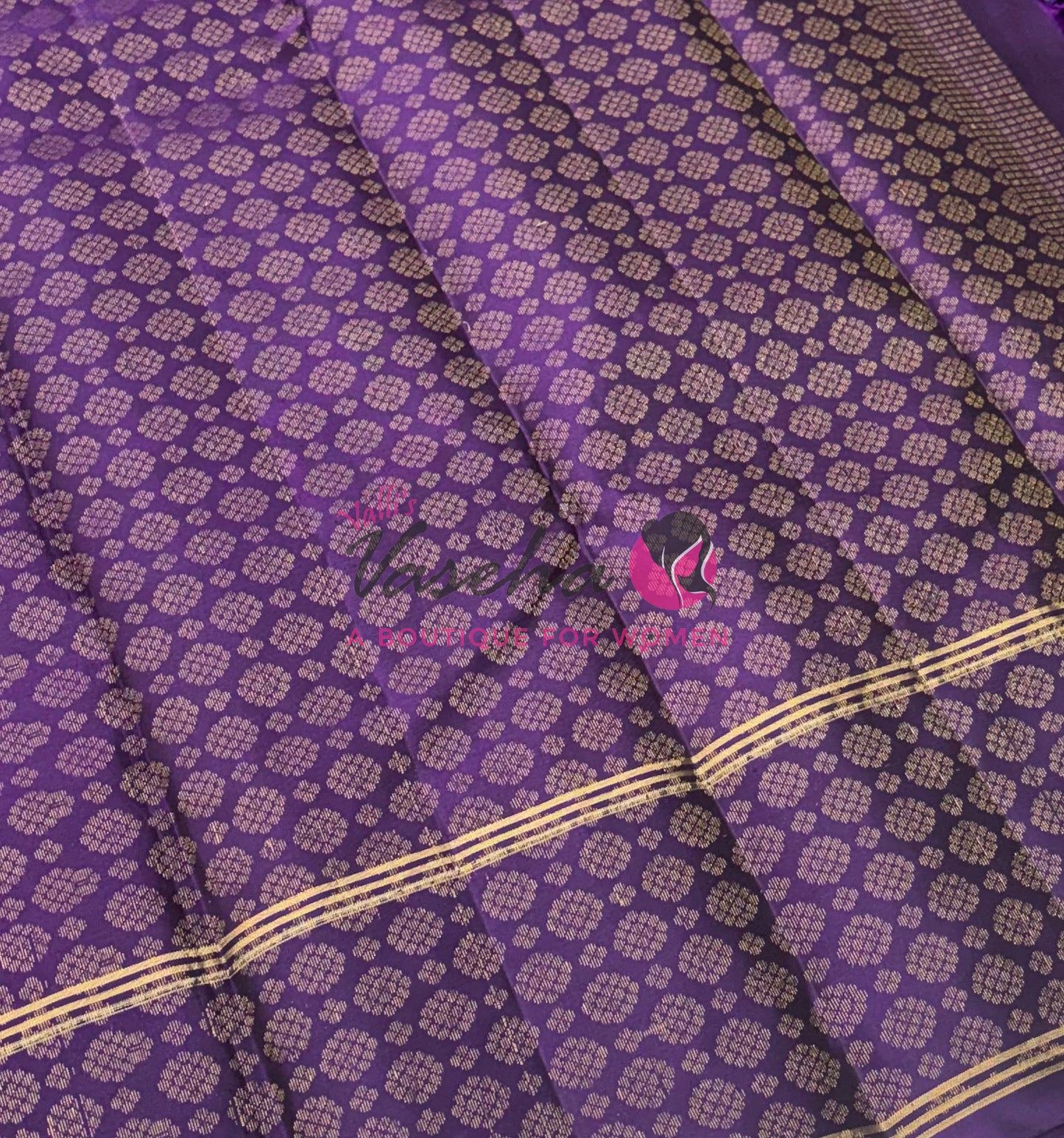 Half Mix - Pure Soft Silk Saree - Long Retta Petta Border with Butta - VVPSS105