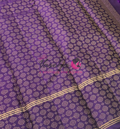 Half Mix - Pure Soft Silk Saree - Long Retta Petta Border with Butta - VVPSS105