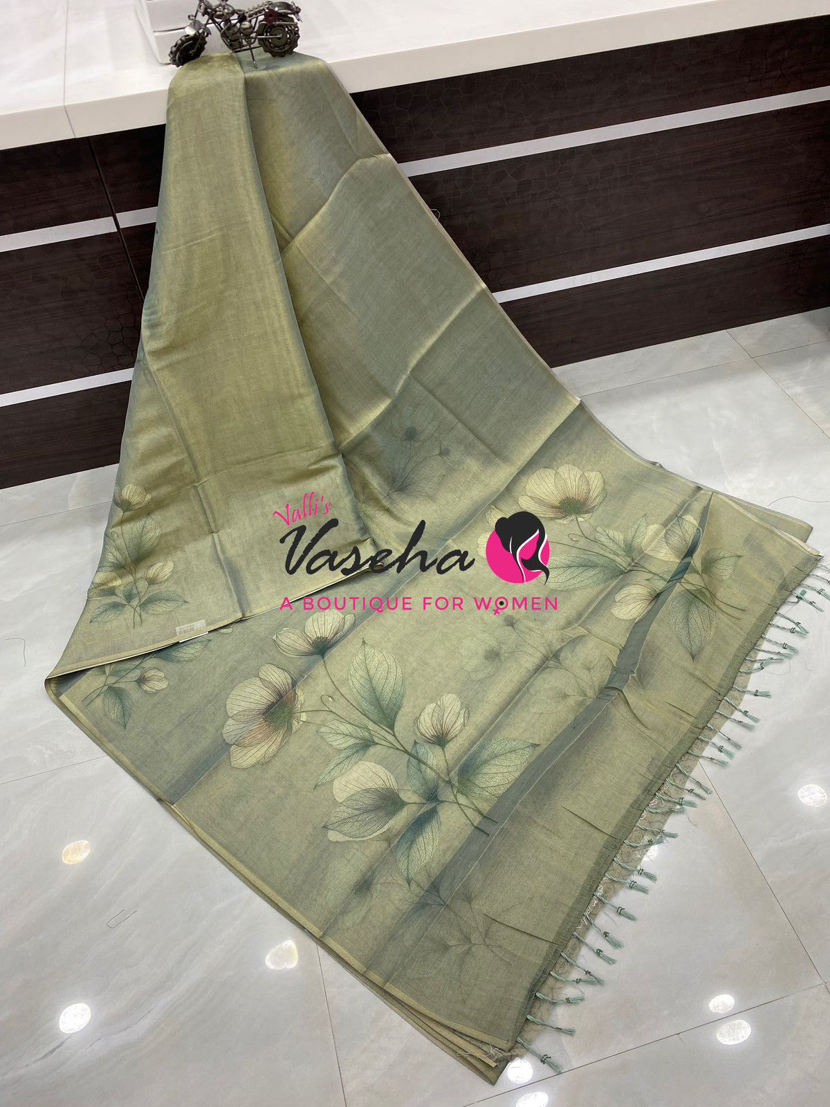 Linen Tissue Saree - VVLTS010