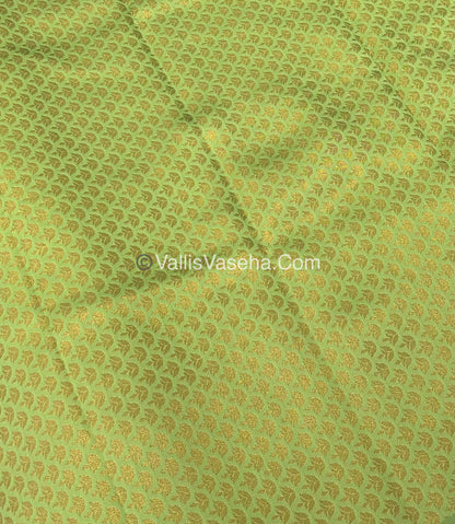 Kanchi Semi Silk - Pink with Green - VVKSS001