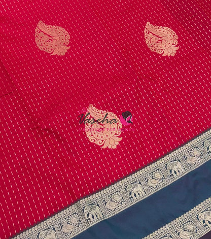 Semi Soft Silk - Pink With Dual Tone Grey- VVSSS036