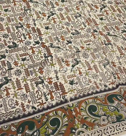 Pure Kalamkari Cotton Saree - VVPKC001