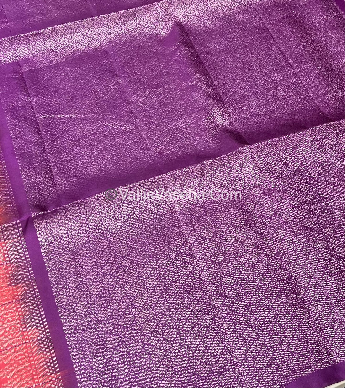 Pure Soft Silk Saree - Pink & Purple - VVPSS047