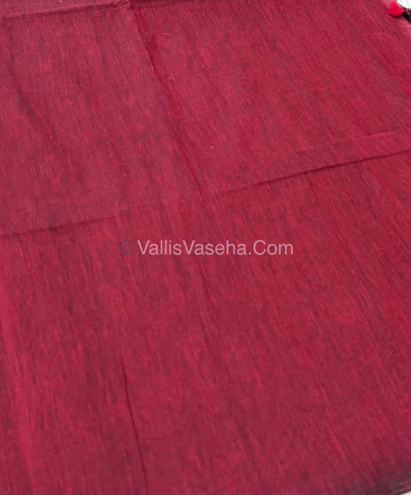 Khadi Cotton Sarees with Kalamkari Blouse - VVKCK001