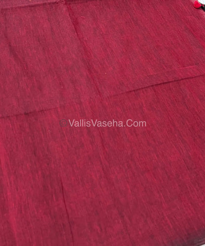 Khadi Cotton Sarees with Kalamkari Blouse - VVKCK001