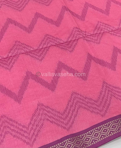 Semi Raw Silk with Zig Zag  Design Weaving - VVRS003