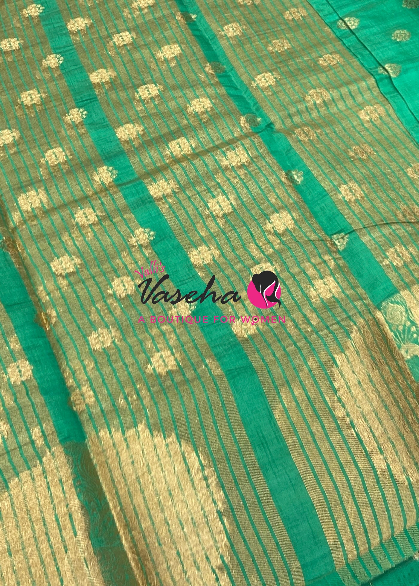 Semi Tussar Silk Saree | Ramar Green Shade |VVSTS056