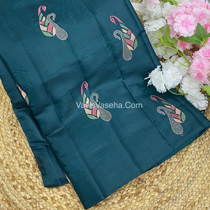 Butter Silk - Peacock Blue & Purple Combo - VVBS002