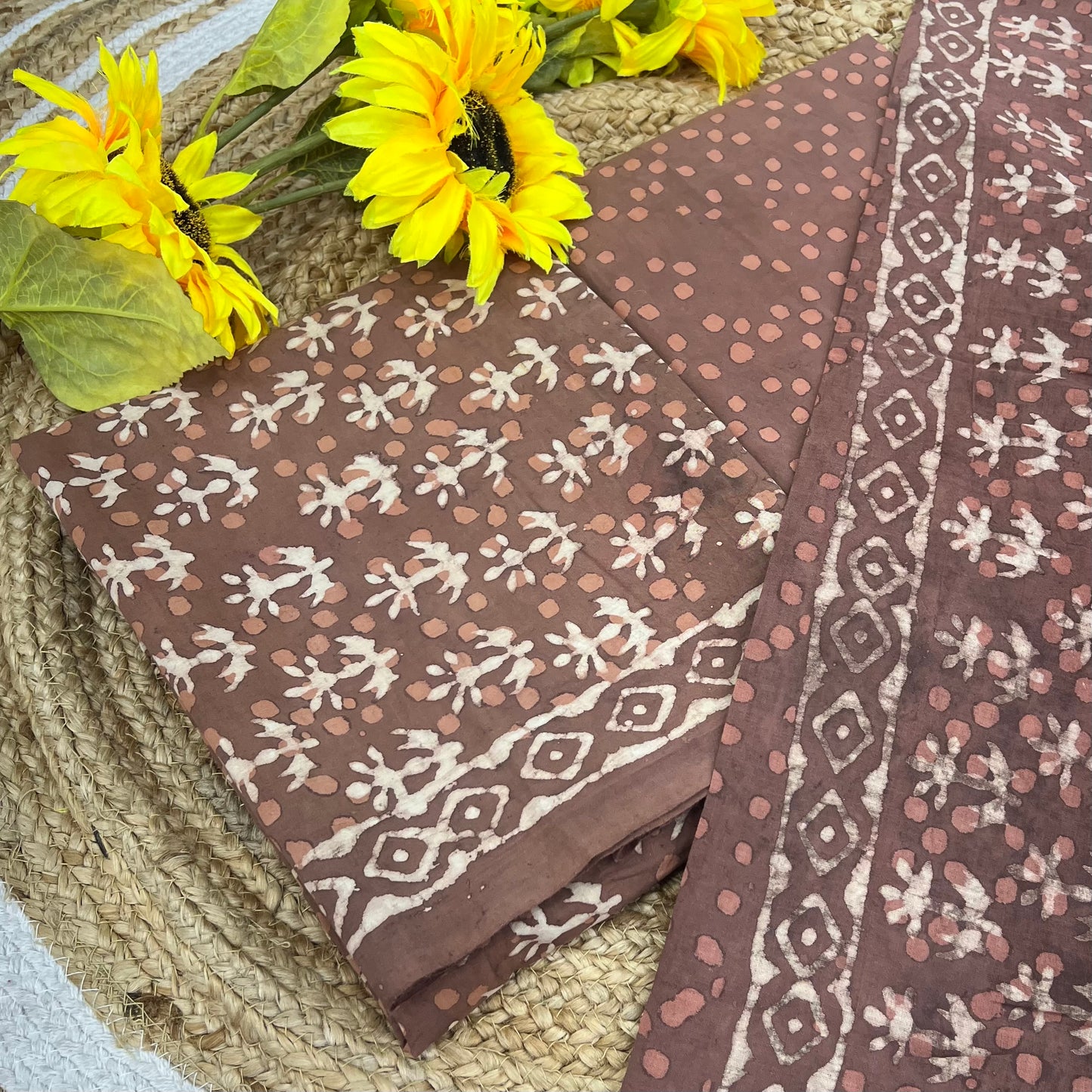 Pure Mul Mul Cotton - Bagru/ Dabu Print - VVUSM002