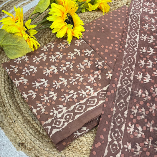 Pure Mul Mul Cotton - Bagru/ Dabu Print - VVUSM002