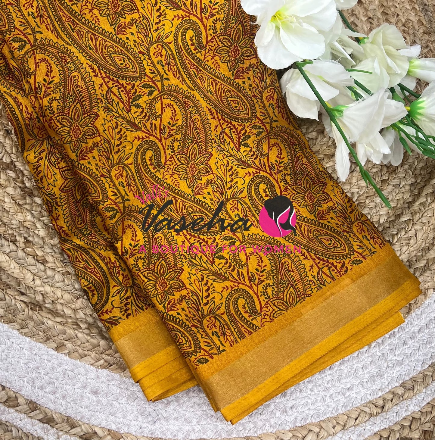 Casual Wear - Fancy Printed Silk  - Yellow Shade - VVFPS001
