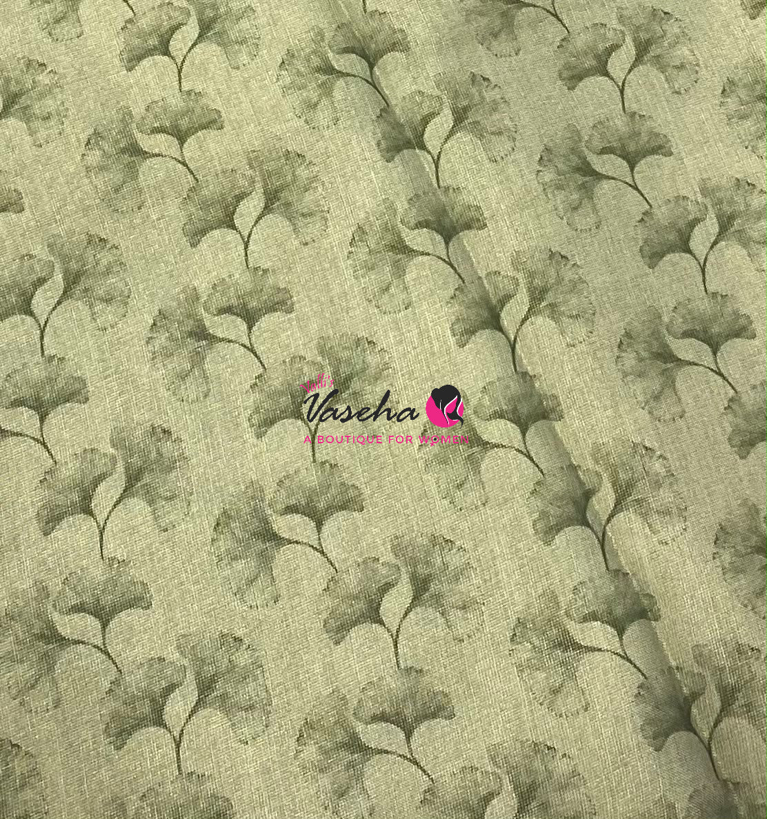 Linen Tissue Saree - Pista Shade - VVLTS006