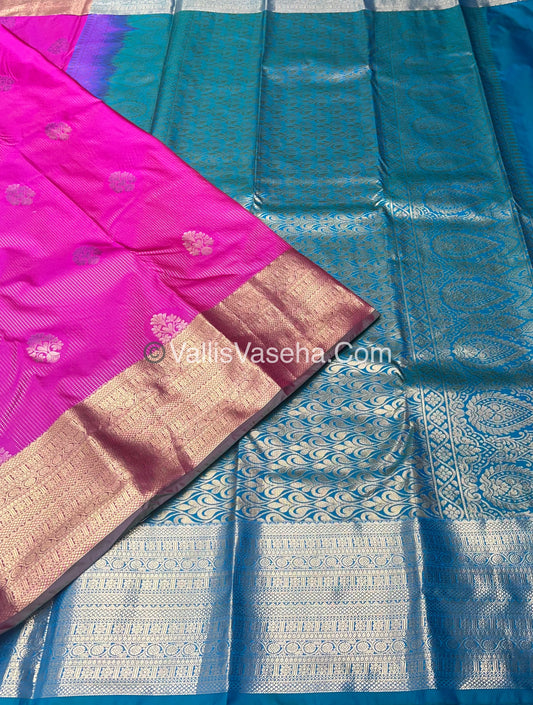 Semi Kanchipuram  Silk - Vairavoosi Pattern  - VVSKS001
