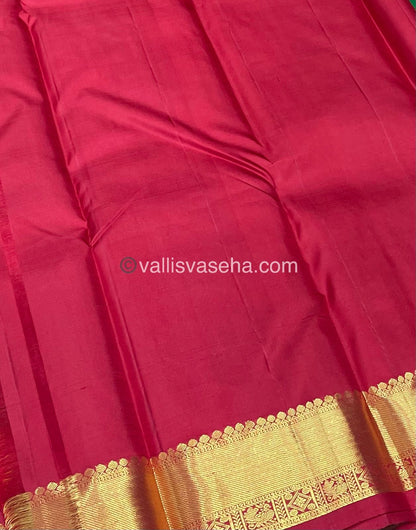 Pre Booking - 4 to 6 weeks - Pure Kanchipuram Silk Saree - Pazhum Pazhamum Checks - VVPS006