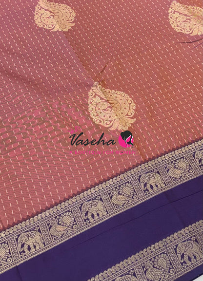 Semi Soft Silk - Onion Pink With Purple - VVSSS038