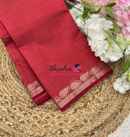 Semi Tussar Silk - Red Shade - VVSTS003