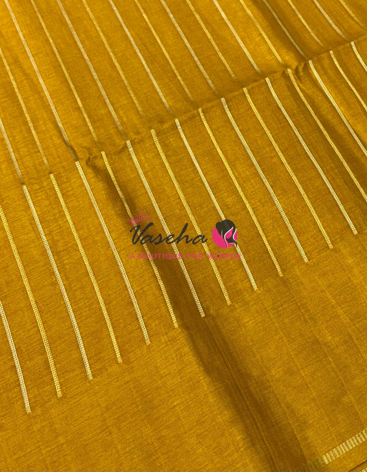 Semi Tussar Silk Saree | Yellow Shade |VVSTS049