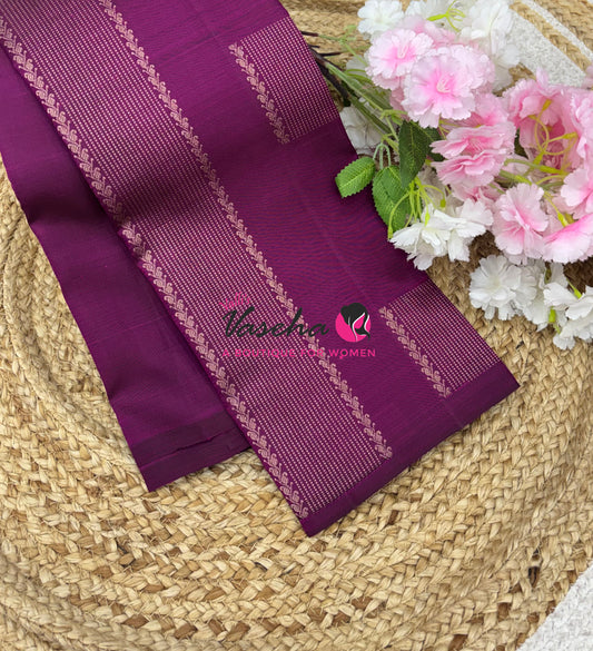 Pure Kanchipuram Silk Saree - Purplish Pink Shade - VVPS054