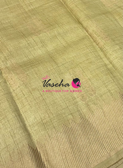Semi Tussar Silk Saree | Creamish Gold  Shade |VVSTS051