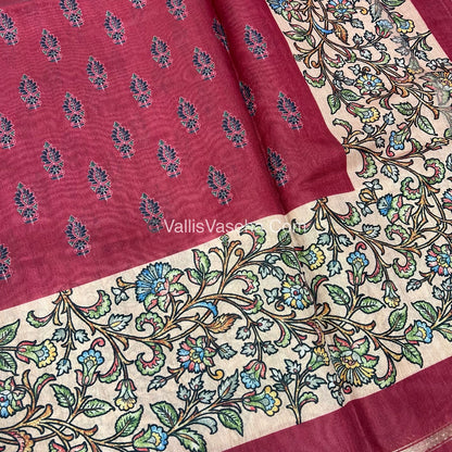 30% less - Offer Saree -  semi Chanderi silk Saree - VVDS006