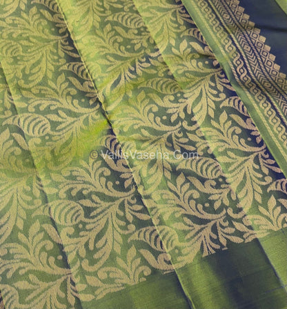 Pure Soft Silk Saree - Blue With Dual Tone Green - VVPSS073