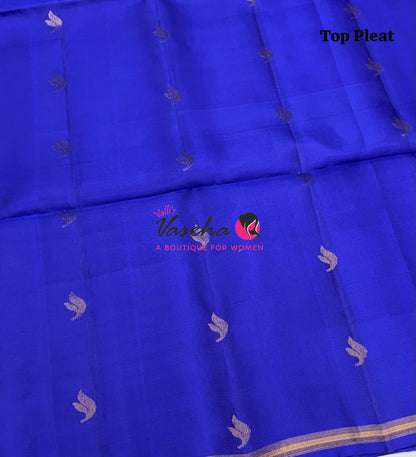 Pure Soft Silk Saree - Partly Pallu -  Half & Half Saree - VVPSS088