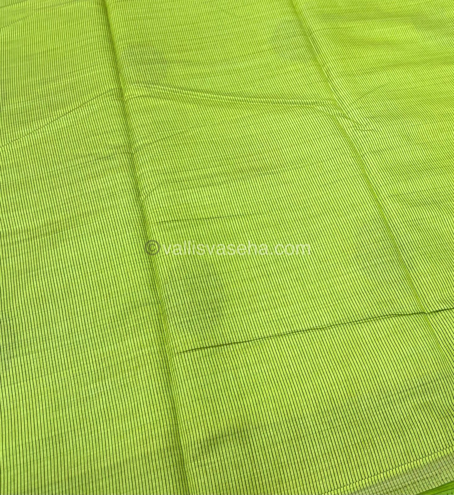 Semi Tussar Silk Saree - Lemon Green shade - VVSTS009