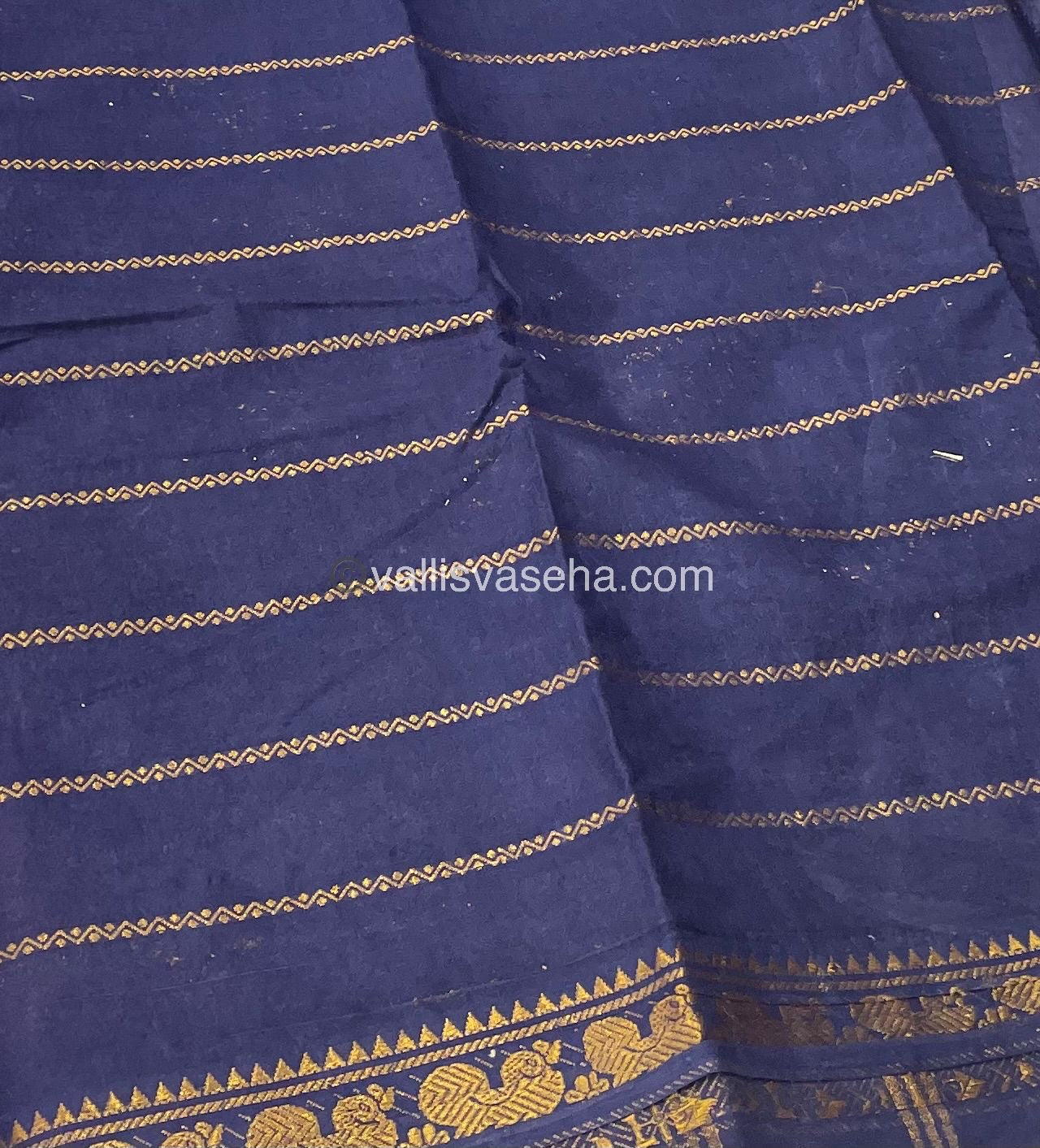 Sungudi Cotton Saree | Velthari Design - Pink with Navy Blue Shade - VVSCV001