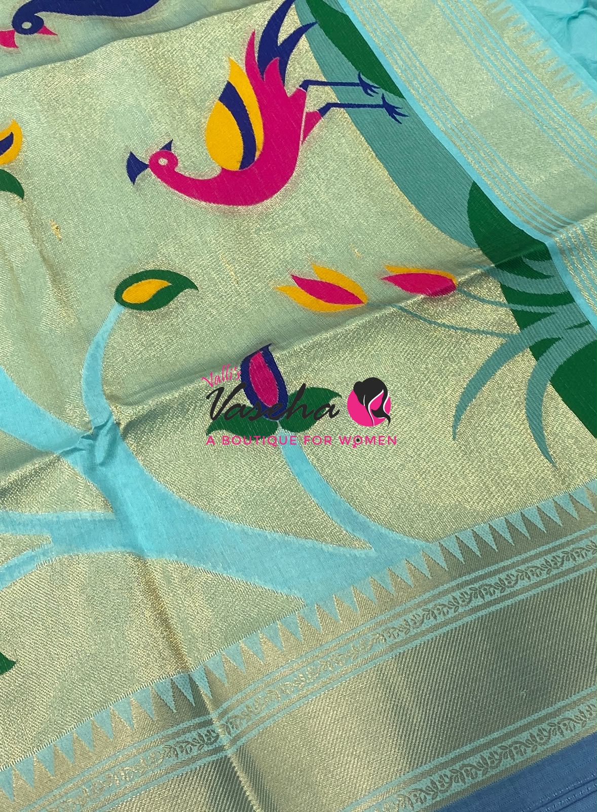 Semi Raw silk - Blue Shade - VVRS010