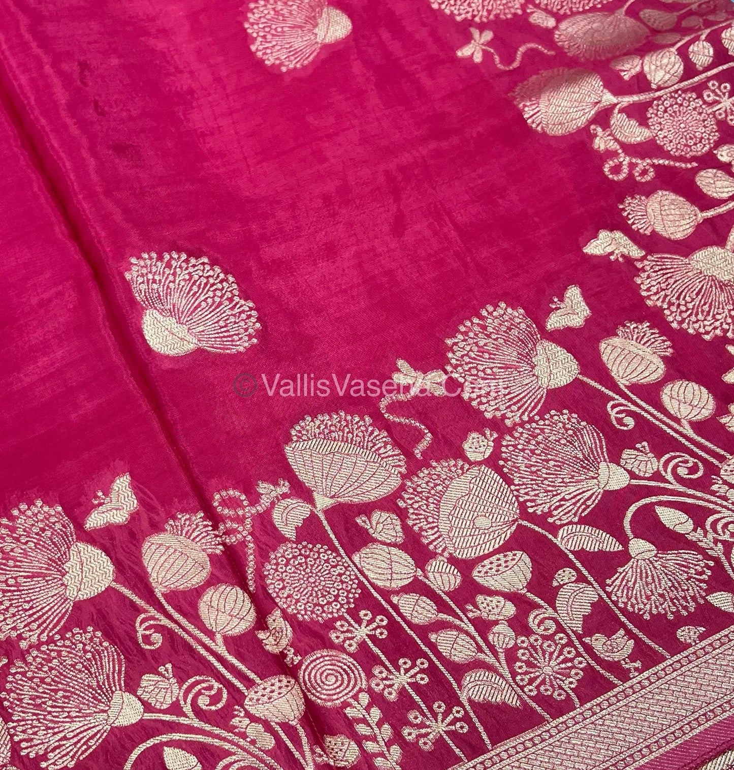 Banarasi Premium Viscose Saree - Pink Shade - VVBPV001
