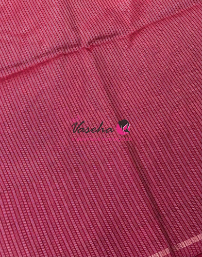 Semi Tussar Silk Saree | Pink Shade |VVSTS049