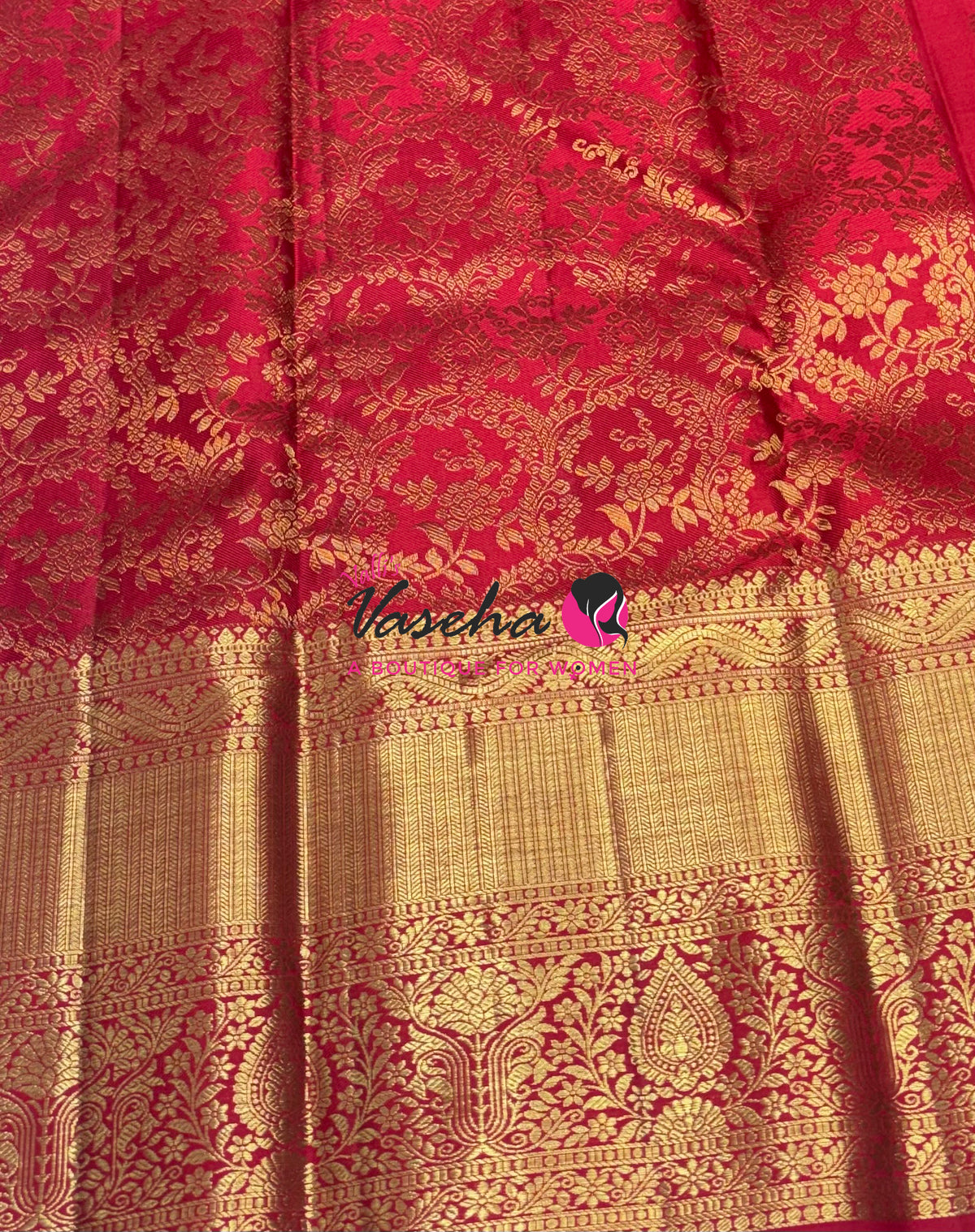 Pure Bridal Kanchipuram Silk Saree - Red Shade - VVPS092