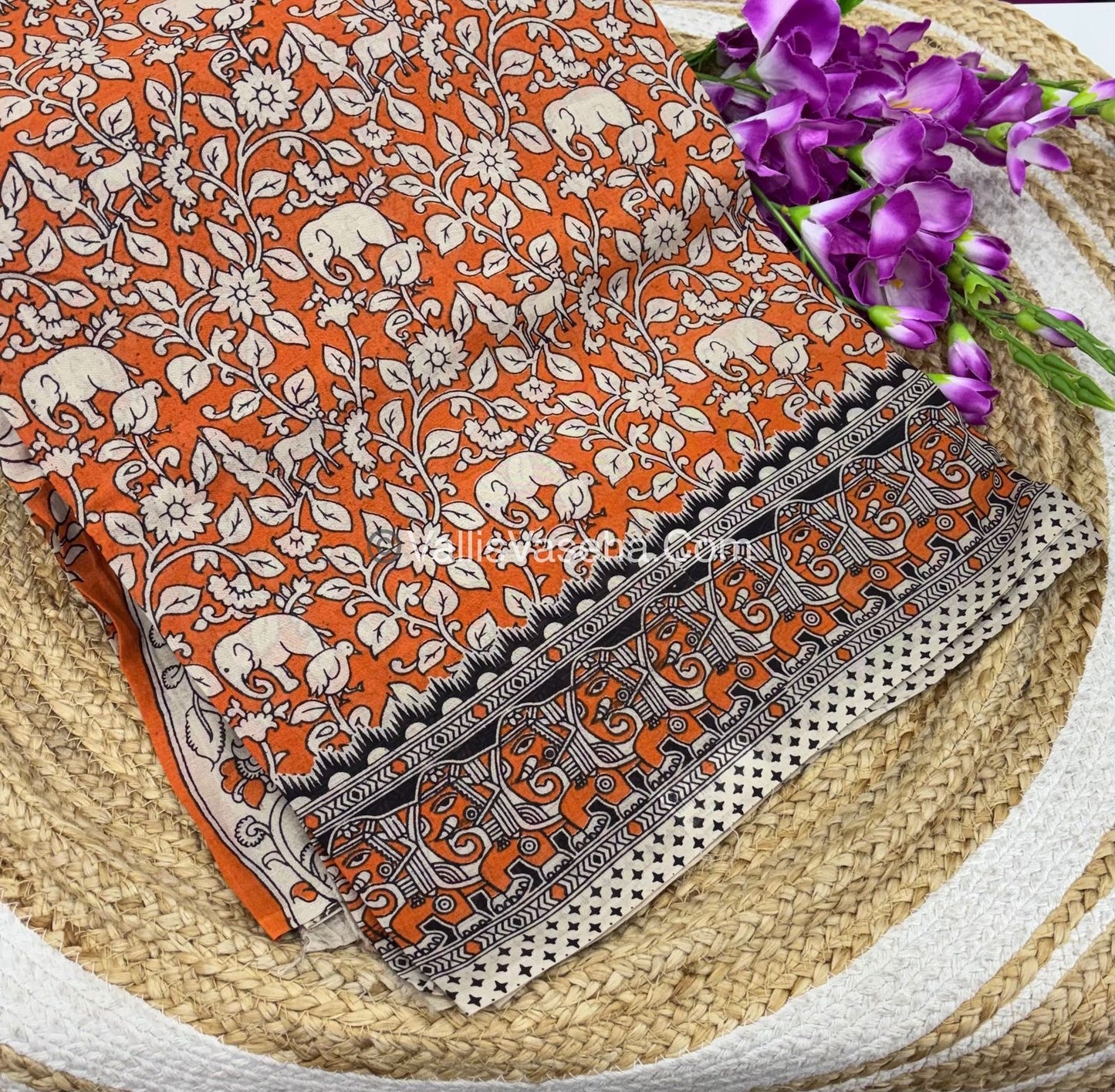 Pure Kalamkari Cotton Saree - VVPKC002