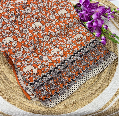 Pure Kalamkari Cotton Saree - VVPKC002