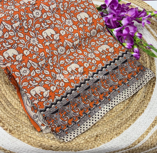 Pure Kalamkari Cotton Saree - VVPKC002