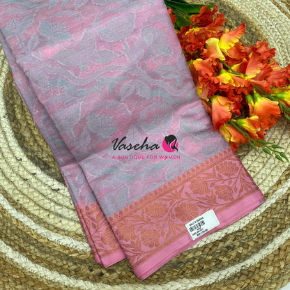40% less - Offer Saree - Semi Banarsi Silk Saree - VVDS008