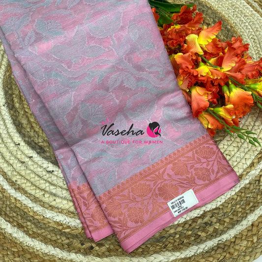 40% less - Offer Saree - Semi Banarsi Silk Saree - VVDS008