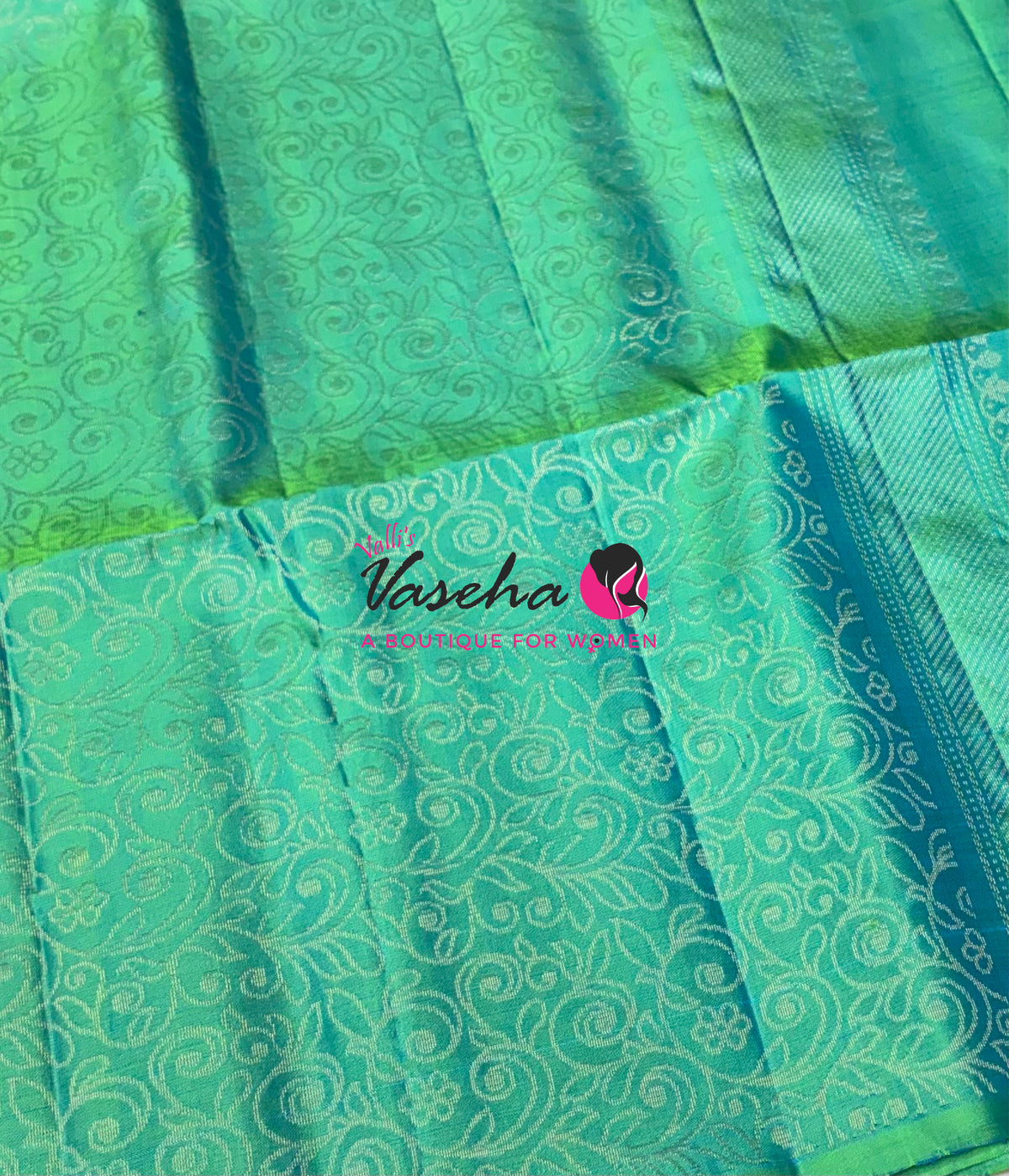 Pure Soft Silk Saree - Dual Tone Green Shade - VVPSS061