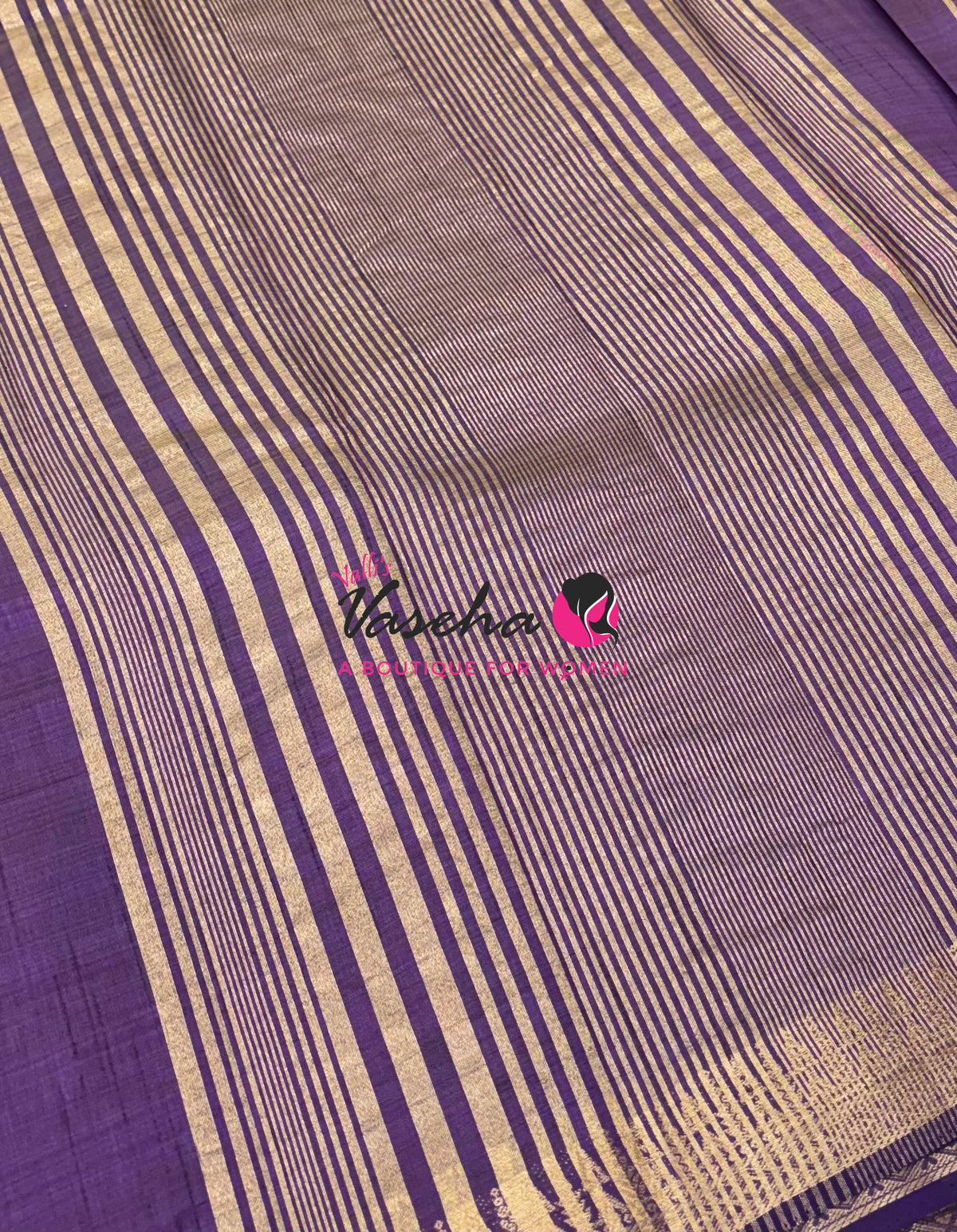 Semi Tussar Silk Saree | Purple Shade |VVSTS072