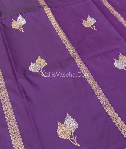 Semi Soft Silk - Border less - Wine Shade -VVSSS025