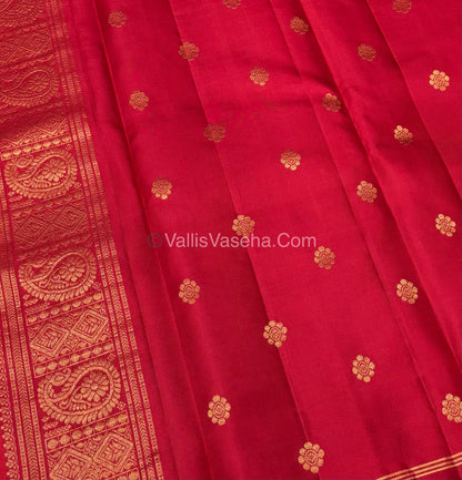 Pure Kanchipuram Silk Saree - Red  Shade - VVPS021