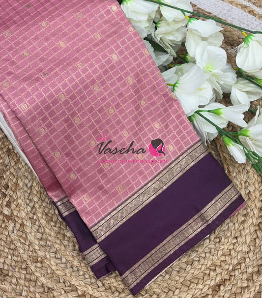 Semi Soft Silk - Onion Pink With ￼Purple - VVSSS035