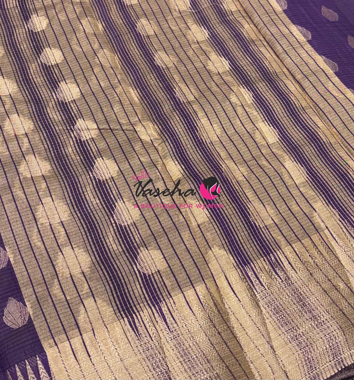 Semi Tussar Silk Saree | Purple Shade |VVSTS053